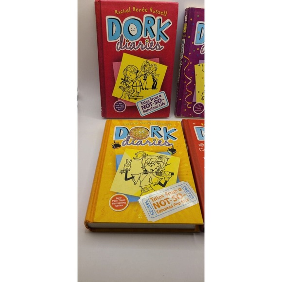 Dork Diaries books Rachel Renee Russell, Lot of 4, Hardcover - Picture 2 of 7